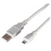 Кабель REXANT 18-4269 USB-A – micro USB, 1A, 1м, ПВХ, белый