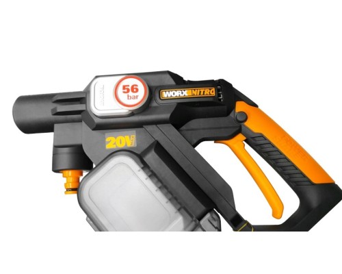 Автомойка Worx WG633E аккумуляторная,бесщеточная 20В, 4Ач х1, ЗУ 2А