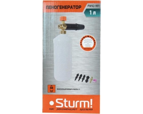 Пеногенератор  Sturm PW 92-991 1л, латунь, для моек Sturm, Hanskonner, Karсher [PW92-991]