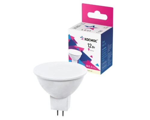 Лампа светодиодная КОСМОС JCDR 12W 220V GU5.3 3000K LkecLED12wJCDRC30 Лампа светодиодная КОСМОС JCDR 12W 220V GU5.3 3000K LkecLED12wJCDRC30