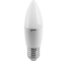 Лампа светодиодная GAUSS Свеча 6.5w 520lm 3000к e27 led 103102107