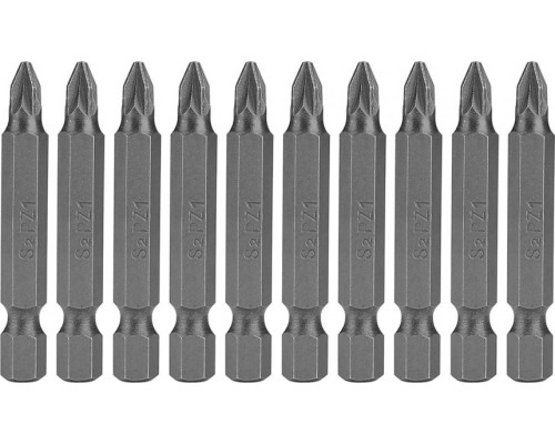 Набор насадок DEKO Pz1*50мм, сталь S2 профессиональных бит (10 шт.) [065-0771]