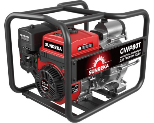 Мотопомпа бензиновая для грязной воды SUNREKA GWP80T 215005