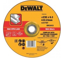 Шлифовальный круг по металлу DeWALT 230х6x22.2 мм тип 27  A24RBF DT43919-QZ [DT43919-QZ]