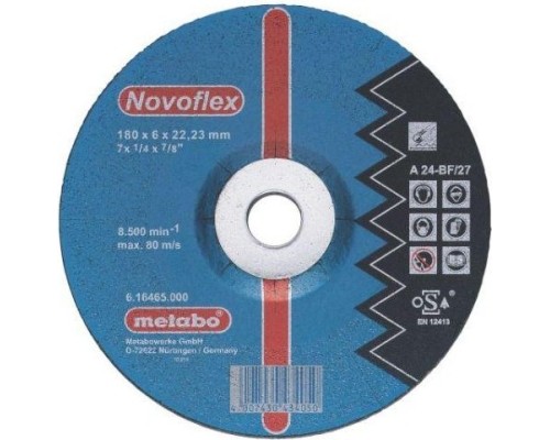 Шлифовальный круг по металлу METABO 125x6,0х22,23 мм A30 Novoflex [616462000]