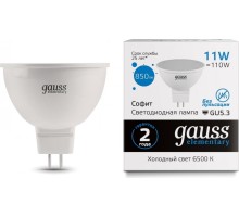 Лампа светодиодная GAUSS MR16 elementary 11w 850lm 6500k gu5.3 led [13531]