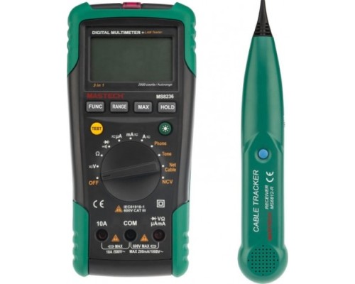 Мультиметр цифровой MASTECH MS8236 +кабельный тестер [13-1223]