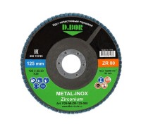 Круг лепестковый D.BOR METAL-INOX ZR80P, F29, 125х22,23 торцевой  D-F29-MI-ZR-125-080