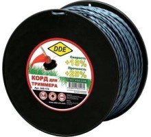 Леска триммерная DDE Steel rod line (3,0 ммх160м; крест витой армир.; голубая/красная) [645-174]