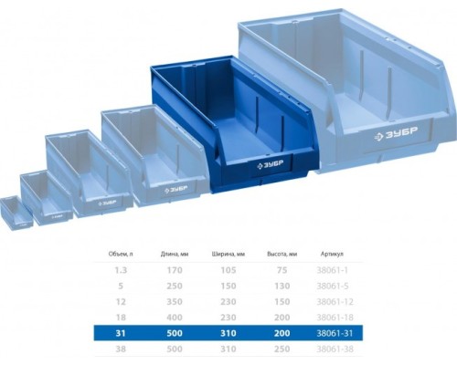 Лоток инструментальный ЗУБР ЛСК-31 31 л [38061-31]
