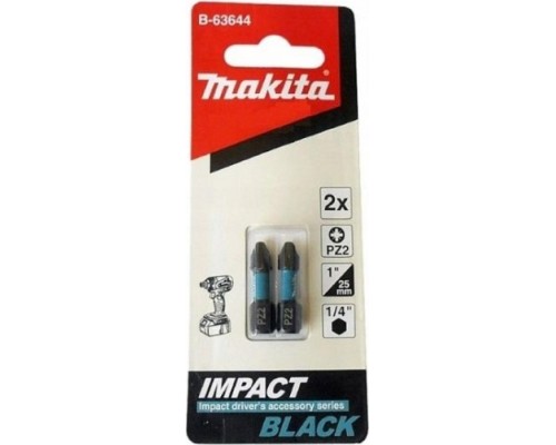 Бита для заворачивания MAKITA B-63644 Impact PZ2, 25 мм, C-form, 2 шт.