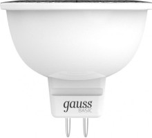 Лампа светодиодная GAUSS MR16 basic 6,5w 470lm 3000k gu5.3 led [1013517]