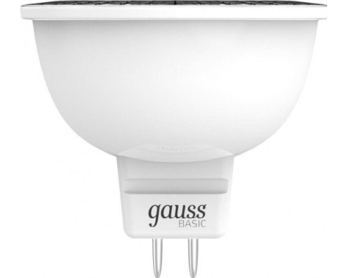 Лампа светодиодная GAUSS MR16 basic 6,5w 470lm 3000k gu5.3 led [1013517]