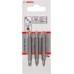 Бита для заворачивания двусторон. BOSCH PH1, PZ1, S 0,6x4,5; PH2, PZ2, мм (уп.3шт) [2607001745]