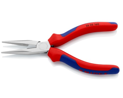 Длинногубцы KNIPEX KN-2505160SB с режущими кромками, 160 мм