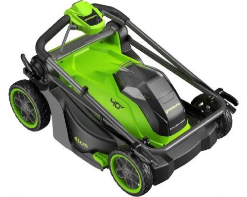 Газонокосилка аккумуляторная GREENWORKS 2521007UB 40V, бесщеточная, 41 см, c 1хАКБ 4 Ач и ЗУ купить с доставкой и официальной гарантией