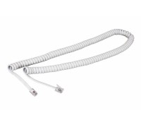 Шнур для телефонной трубки REXANT 18-2071 витой RJ-10 (4P-4C), 7м, белый