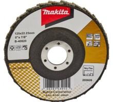 Круг лепестковый абразивный MAKITA 125x22,23 мм, полировочный, угловой (мелкий) [B-40820]