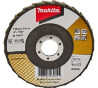 Круг лепестковый абразивный MAKITA 125x22,23 мм, полировочный, угловой (мелкий) B-40820