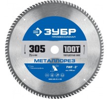Пильный диск по металлу и металлопрофилю ЗУБР Металлорез 305х25.4мм 100т 36932-305-25.4-100