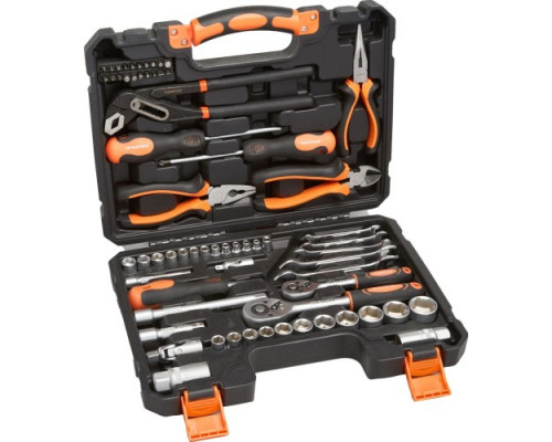 Набор инструментов MAXPILER MXT-65-SET, 65 предметов, 3/8" и 1/4", CrV