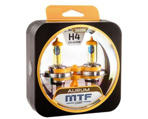 Лампа галогеновая MTF LIGHT серия AURUM H4, 12V, 60/55W HAU1204