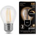 Лампа светодиодная GAUSS Шар filament шар 5w 420lm 2700к е27 диммируемая led [105802105-D]