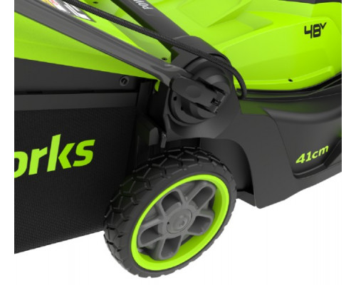 Газонокосилка аккумуляторная GREENWORKS 2520907 2x24V, 41 см, бесщеточная, без АКБ и ЗУ купить с доставкой и официальной гарантией