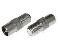 Переходник REXANT 05-4303 ( уп 100 шт ) гн F-шт TV (03-083) 05-4303