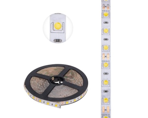 Лента светодиодная LAMPER  141-2028 12B, SMD5050, 14,4Bт/м, 60LED/м, 2700К, 10мм/5м дл