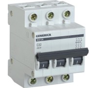 Автоматический выключатель IEK ВА47-29 GENERICA модульный 3п c 32А MVA25-3-032-C