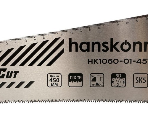 Ножовка по дереву HANSKONNER HK1060-01-4511 450мм, чистый рез