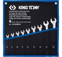 Набор комбинированных ключей KING TONY 8-19 мм чехол из теторона, 9 предметов [12D09MRN]