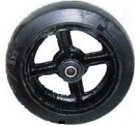 Колесо из литой резины LONGWAY D 63 чугунный обод, D-150 мм 01120030