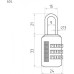 Замок навесной кодовый НОРА-М 604 для чемодана 