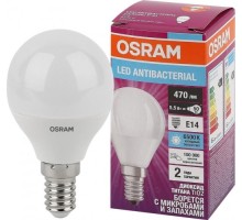 Лампа светодиодная Osram LED Antibacterial clp40 5,5w/865 230vfr e14 [4058075561533]