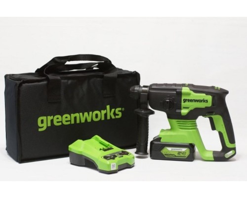 Перфоратор аккумуляторный GREENWORKS GD24SDS2K4 бесщеточный [3803007UB]