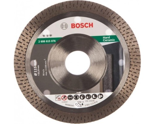 Алмазный диск для резки керамики BOSCH 115/22,23 мм Best for HardCeramic [2608615076]