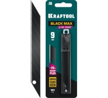 Лезвие для ножа KRAFTOOL BLACK MAX 9 мм, 10 шт. [09602-09-S10]