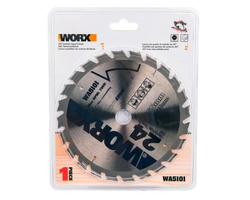 Пильный диск по дереву Worx 165х1,6х20 мм WA5101 24T TCT WA5101 24T TCT [WA5101]