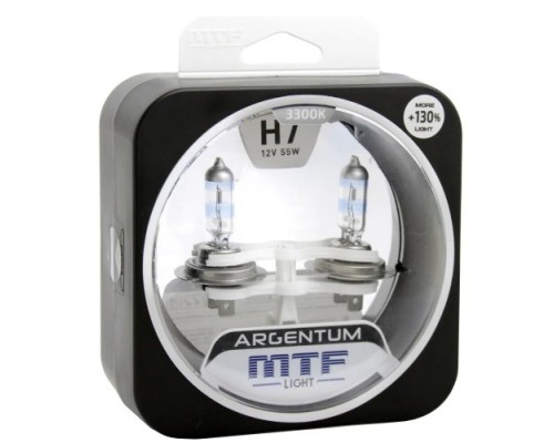 Лампа галогеновая MTF LIGHT серия ARGENTUM +130% H7, 12V, 55W H3A1207