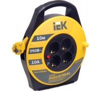 Удлинитель на катушке IEK УК10 2Р+PЕ/10м 3х1,0мм Industrial с термозащитой 4 места WKP14-10-04-10