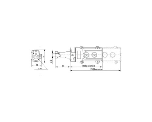 Пульт кнопочный REXANT 36-9211 ПК-4 на 4 кнопки IP54