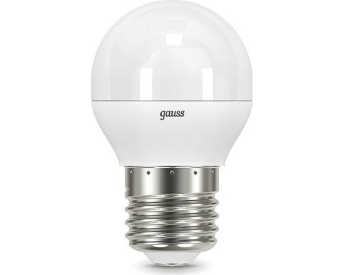 Лампа светодиодная GAUSS Шар шар 6.5w 550lm 4100k e27 led [105102207]