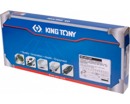 Набор головок 1/2" KING TONY 4031SR, 12-гранные, 23 предмета