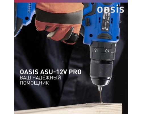 Дрель-шуруповерт аккумуляторная OASIS ASU 12V Pro [4640130907778]