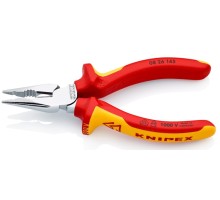 Плоскогубцы KNIPEX KN-0826145SB остроконечные с удлиненными губками, VDE, 145мм