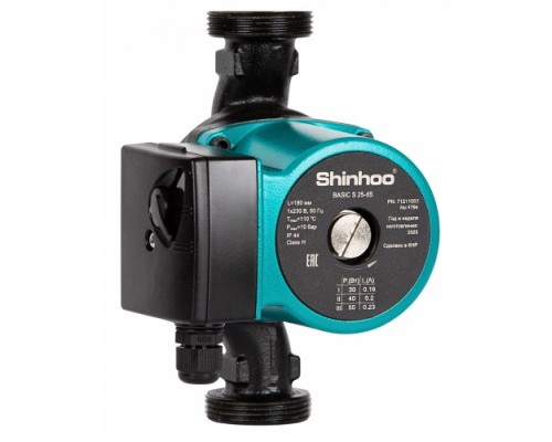 Насос циркуляционный SHINHOO BASIC S 25-6S 130 71211007 Насос циркуляционный SHINHOO BASIC S 25-6S 130 71211007