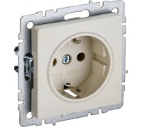 Розетка IEK BRITE РС11-1-0 16а без защ. шторки беж. BR-R11-16-K10