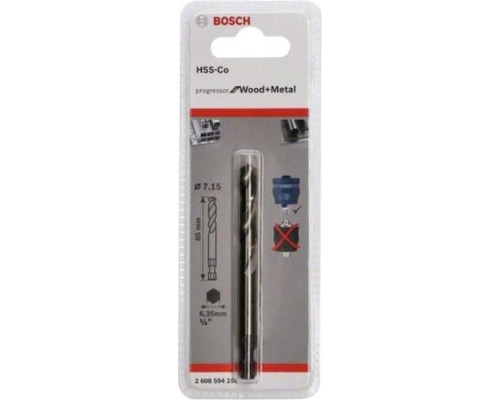 Центрирующее сверло BOSCH 7,15х85 мм HSS-Co PRO [2608594255]